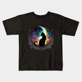 Midnight's Shadow at Noon: The Tale of a Black Cat Kids T-Shirt